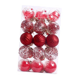 Maxbell 30 Large Christmas Ball Ornaments Baubles for New Year Xmas Holiday red