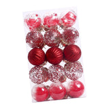 Maxbell 30 Large Christmas Ball Ornaments Baubles for New Year Xmas Holiday red