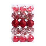 Maxbell 30 Large Christmas Ball Ornaments Baubles for New Year Xmas Holiday red