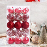 Maxbell 30 Large Christmas Ball Ornaments Baubles for New Year Xmas Holiday red