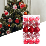 Maxbell 30 Large Christmas Ball Ornaments Baubles for New Year Xmas Holiday red