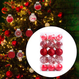Maxbell 30 Large Christmas Ball Ornaments Baubles for New Year Xmas Holiday red