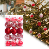 Maxbell 30 Large Christmas Ball Ornaments Baubles for New Year Xmas Holiday red