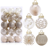 Maxbell 30 Large Christmas Ball Ornaments Baubles for New Year Xmas Holiday champagne