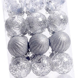Maxbell 30 Large Christmas Ball Ornaments Baubles for New Year Xmas Holiday Argent