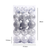 Maxbell 30 Large Christmas Ball Ornaments Baubles for New Year Xmas Holiday Argent