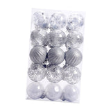 Maxbell 30 Large Christmas Ball Ornaments Baubles for New Year Xmas Holiday Argent