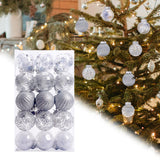Maxbell 30 Large Christmas Ball Ornaments Baubles for New Year Xmas Holiday Argent
