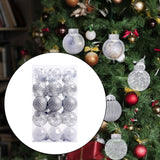 Maxbell 30 Large Christmas Ball Ornaments Baubles for New Year Xmas Holiday Argent