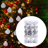 Maxbell 30 Large Christmas Ball Ornaments Baubles for New Year Xmas Holiday Argent