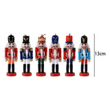Maxbell 6Pcs 13cm Nutcracker Figures Nutcracker Model for Party Bedroom Decoration