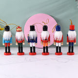 Maxbell 6Pcs 13cm Nutcracker Figures Nutcracker Model for Party Bedroom Decoration