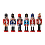 Maxbell 6Pcs 13cm Nutcracker Figures Nutcracker Model for Party Bedroom Decoration
