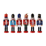 Maxbell 6Pcs 13cm Nutcracker Figures Nutcracker Model for Party Bedroom Decoration