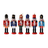 Maxbell 6Pcs 13cm Nutcracker Figures Nutcracker Model for Party Bedroom Decoration