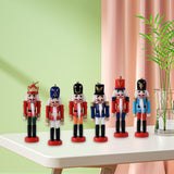 Maxbell 6Pcs 13cm Nutcracker Figures Nutcracker Model for Party Bedroom Decoration