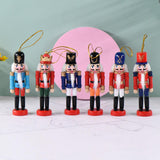 Maxbell 6Pcs 13cm Nutcracker Figures Nutcracker Model for Party Bedroom Decoration