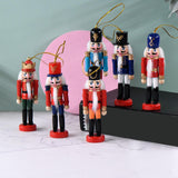 Maxbell 6Pcs 13cm Nutcracker Figures Nutcracker Model for Party Bedroom Decoration