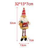 Maxbell Cute Christmas Ornaments Doll Long Legs for Festival Table Home Decoration Old man