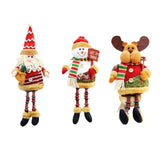 Maxbell Cute Christmas Ornaments Doll Long Legs for Festival Table Home Decoration Old man