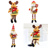 Maxbell Cute Christmas Ornaments Doll Long Legs for Festival Table Home Decoration Old man