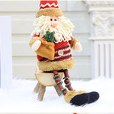 Maxbell Cute Christmas Ornaments Doll Long Legs for Festival Table Home Decoration Old man