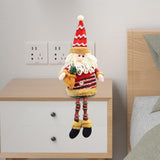 Maxbell Cute Christmas Ornaments Doll Long Legs for Festival Table Home Decoration Old man