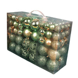 Maxbell 100Pcs Christmas Tree Ornaments Baubles 3/4/6cm for Home Decoration Green