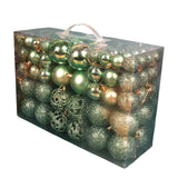 Maxbell 100Pcs Christmas Tree Ornaments Baubles 3/4/6cm for Home Decoration Green
