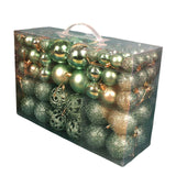Maxbell 100Pcs Christmas Tree Ornaments Baubles 3/4/6cm for Home Decoration Green