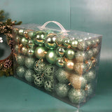 Maxbell 100Pcs Christmas Tree Ornaments Baubles 3/4/6cm for Home Decoration Green