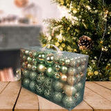 Maxbell 100Pcs Christmas Tree Ornaments Baubles 3/4/6cm for Home Decoration Green