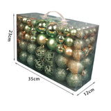 Maxbell 100Pcs Christmas Tree Ornaments Baubles 3/4/6cm for Home Decoration Green