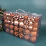 Maxbell 100Pcs Christmas Tree Ornaments Baubles 3/4/6cm for Home Decoration Aureate