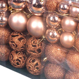 Maxbell 100Pcs Christmas Tree Ornaments Baubles 3/4/6cm for Home Decoration Aureate