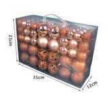 Maxbell 100Pcs Christmas Tree Ornaments Baubles 3/4/6cm for Home Decoration Aureate