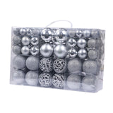 Maxbell 100Pcs Christmas Tree Ornaments Baubles 3/4/6cm for Home Decoration Argent