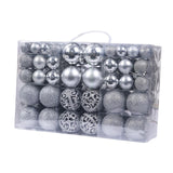 Maxbell 100Pcs Christmas Tree Ornaments Baubles 3/4/6cm for Home Decoration Argent
