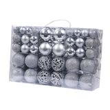 Maxbell 100Pcs Christmas Tree Ornaments Baubles 3/4/6cm for Home Decoration Argent