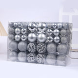 Maxbell 100Pcs Christmas Tree Ornaments Baubles 3/4/6cm for Home Decoration Argent