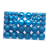 Maxbell 100x Hanging Xmas Baubles Shatterproof Pendants for New Year Festival Blue