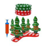 Maxbell Inflatable Ring Toss Set Christmas Tree Xmas Backyard Holiday Party Game Toy With Pump