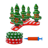 Maxbell Inflatable Ring Toss Set Christmas Tree Xmas Backyard Holiday Party Game Toy With Pump