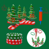Maxbell Inflatable Ring Toss Set Christmas Tree Xmas Backyard Holiday Party Game Toy With Pump