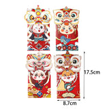 Maxbell 4x Chinese Red Envelopes Packing Bag with Rabbit Patterns for Wedding Style A