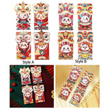 Maxbell 4x Chinese Red Envelopes Packing Bag with Rabbit Patterns for Wedding Style A