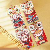 Maxbell 4x Chinese Red Envelopes Packing Bag with Rabbit Patterns for Wedding Style A
