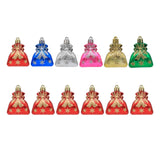 Maxbell 6 Pieces Wrapping Bags Decorative Drawstring Bags for Christmas Red