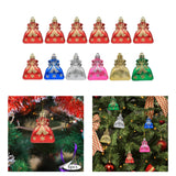 Maxbell 6 Pieces Wrapping Bags Decorative Drawstring Bags for Christmas Red