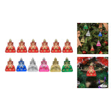 Maxbell 6 Pieces Wrapping Bags Decorative Drawstring Bags for Christmas Red